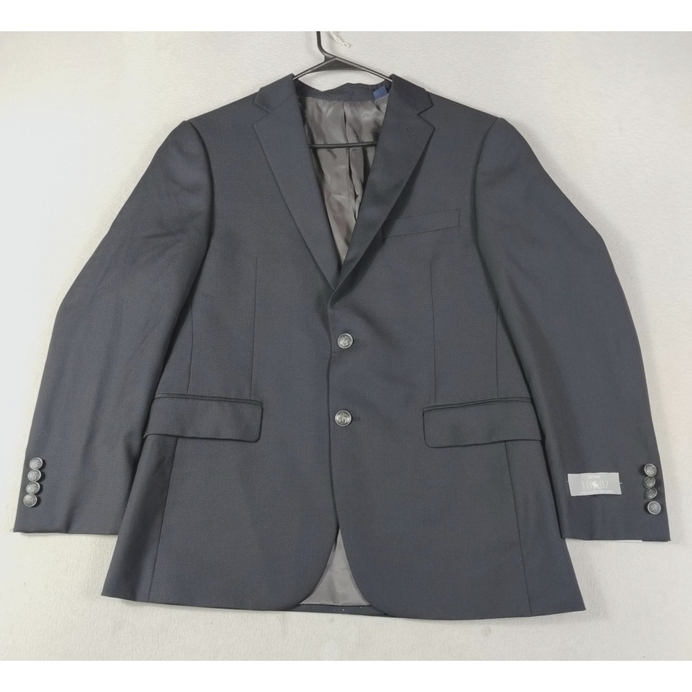 Hart Schaffner Marx Blazer Mens 40S Black Wool Sport Coat Office Business Formal